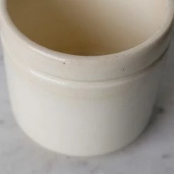 Didier Martin Ironstone Confiture Crock With Citrus Salt & Silver Spoon