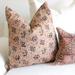 Elsie Green What's New Cotton Block Printed Pillow Cover | Adah Milli