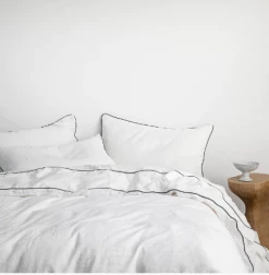 Budget 😀 Elsie Green Pair Of Piped Linen Pillowcases What's New 🌟 13 Elsie Green Pair Of Piped Linen Pillowcases What's New