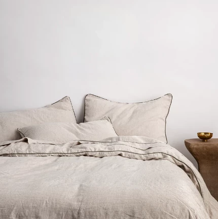 Budget 😀 Elsie Green Pair Of Piped Linen Pillowcases What's New 🌟 8 Elsie Green Pair Of Piped Linen Pillowcases What's New