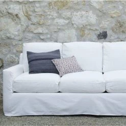 Elsie Green Chic & Comfy Slipcovered Sofa Furniture
