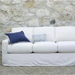Elsie Green Chic & Comfy Slipcovered Sofa Furniture