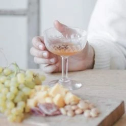 Elsie Green Etched Champagne Coupe Set Of 4 The French Kitchen