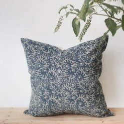 Elsie Green What's New Linen Block Printed Pillow Cover | Kochin
