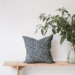 Elsie Green What's New Linen Block Printed Pillow Cover | Kochin