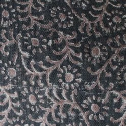 Elsie Green Linen Block Printed Pillow Cover | Kochin Noir Textiles