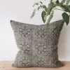 Elsie Green Linen Block Printed Pillow Cover | Wisteria Noir What's New