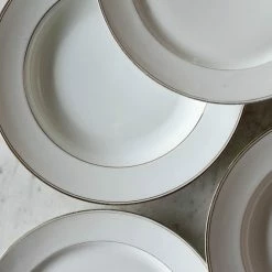 Elsie Green Not Your Grandma's Gold Rim China Set Of 4 Tag Sale