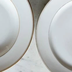 Elsie Green Not Your Grandma's Gold Rim China Set Of 4 Tag Sale