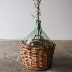 Grabotte Oil Bottle With Woven Basket