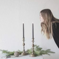 Elsie Green Pair Of Natural Beeswax Tapers