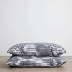 Elsie Green Pair Of Washed Linen Pillowcases