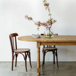 Custom Furniture Petite Reclaimed Wood Oval Farm Table | Floor Sample