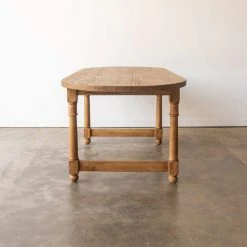 Custom Furniture Petite Reclaimed Wood Oval Farm Table | Floor Sample