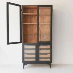 Custom Furniture Reclaimed Wood Library Armoire