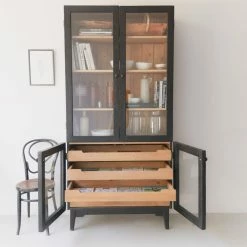 Custom Furniture Reclaimed Wood Library Armoire