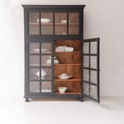 Elsie Green Reclaimed Wood Transom Cabinet Furniture