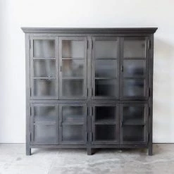 Custom Furniture Reclaimed Wood Window Pane Cabinet