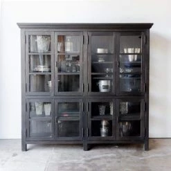 Custom Furniture Reclaimed Wood Window Pane Cabinet