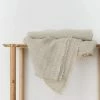 Elsie Green Sand Linen Throw