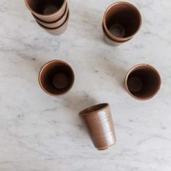 L’histoire Sans Fin Set Of Four Stoneware Tumblers Tag Sale