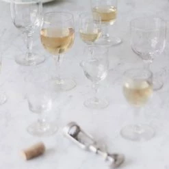 Elsie Green Simple Vintage Wine Glass Eclectic Pair