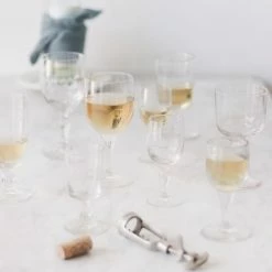 Elsie Green Simple Vintage Wine Glass Eclectic Pair