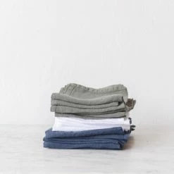 Elsie Green What's New Stonewashed French Linen Napkin Set Of 4