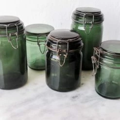 Elsie Green Deep Green Vintage Canning Jar The French Kitchen