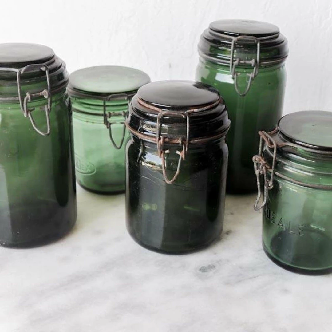 Flash Sale ๐ Elsie Green Deep Green Vintage Canning Jar The French Kitchen ๐ 3 Elsie Green Deep Green Vintage Canning Jar The French Kitchen