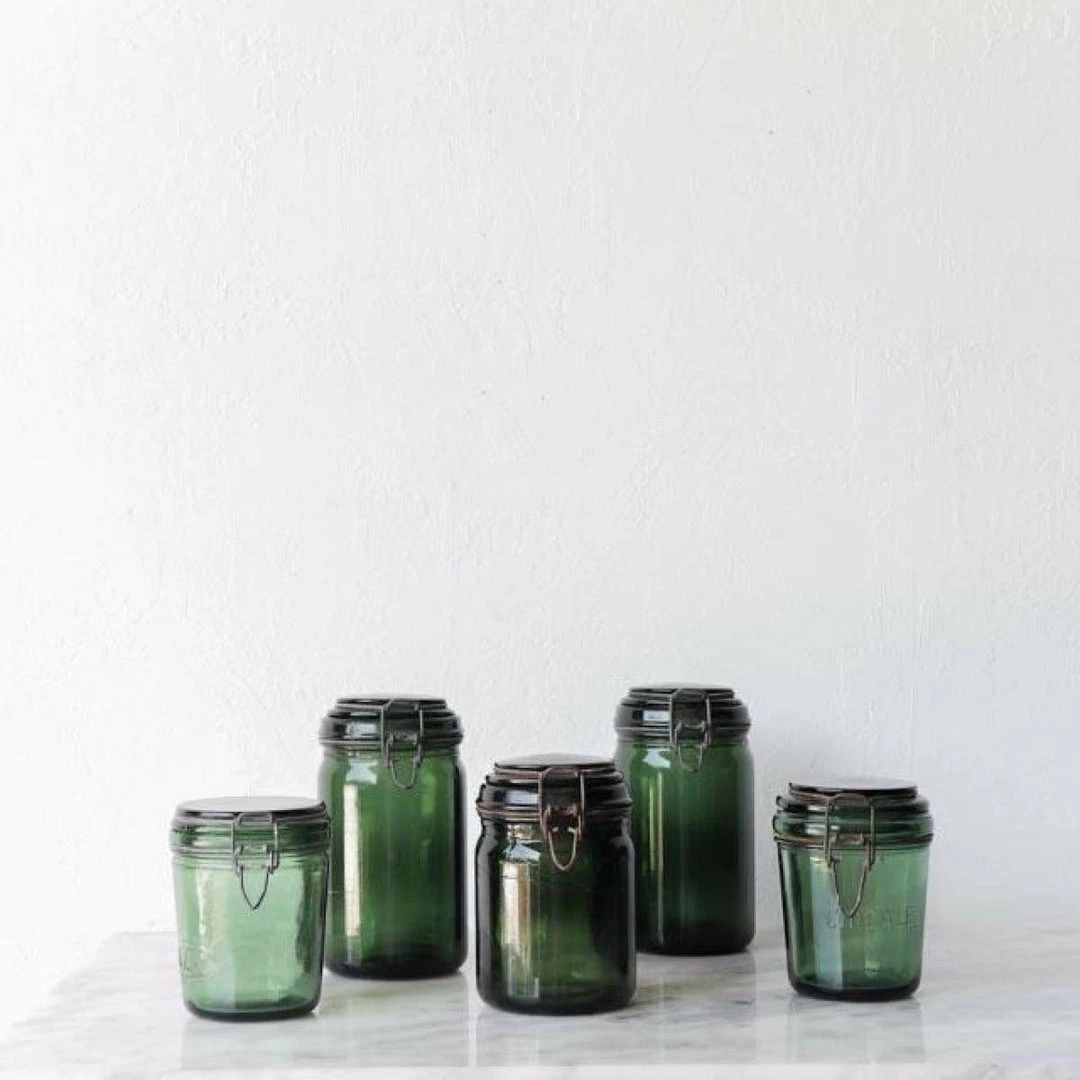 Flash Sale ๐ Elsie Green Deep Green Vintage Canning Jar The French Kitchen ๐ 6 Elsie Green Deep Green Vintage Canning Jar The French Kitchen