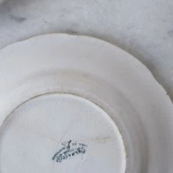 Elsie Green Vintage Blue Rim Transferware Plates Eclectic Set Of 4