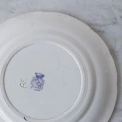 Elsie Green Vintage Blue Rim Transferware Plates Eclectic Set Of 4