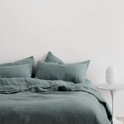 Elsie Green Washed Linen Duvet