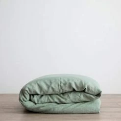 Elsie Green Washed Linen Duvet