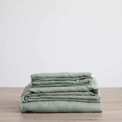 Best Pirce 😉 Elsie Green Washed Linen Sheet Set Textiles ❤️ 24 Elsie Green Washed Linen Sheet Set Textiles