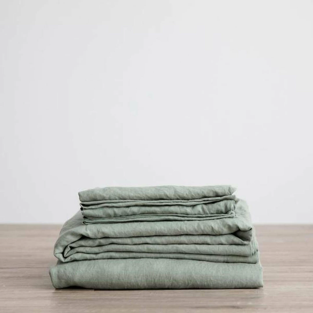 Best Pirce 😉 Elsie Green Washed Linen Sheet Set Textiles ❤️ 12 Elsie Green Washed Linen Sheet Set Textiles
