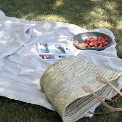 Elsie Green What's New Washed Waffle Throw Natural